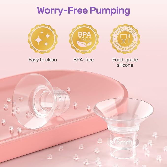 Nuliie 8PCS Silicone Flanges Insert Replacement Kit, Flange Sizing Kit 15mm - Image 3