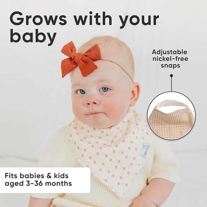 Copper Pearl 4 Pack Soft Cotton Baby Bibs - Image 5