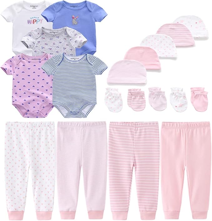 Kiddiezoom Unisex Baby Layette Essentials Giftset Clothing Set 19-Piece by Kiddiezoom