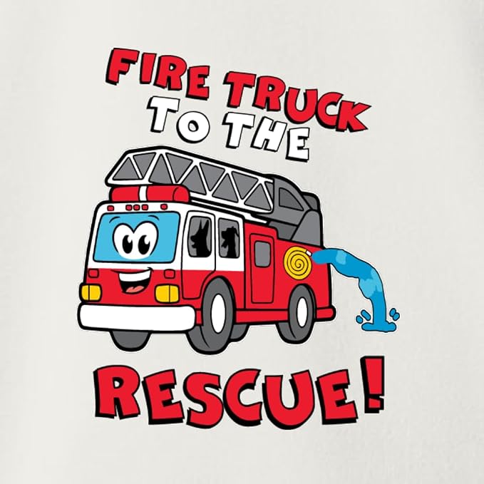 Wild Bobby Fire Truck to the Rescue Funny Cute Humor Infant Premium Jersey Baby - Image 2