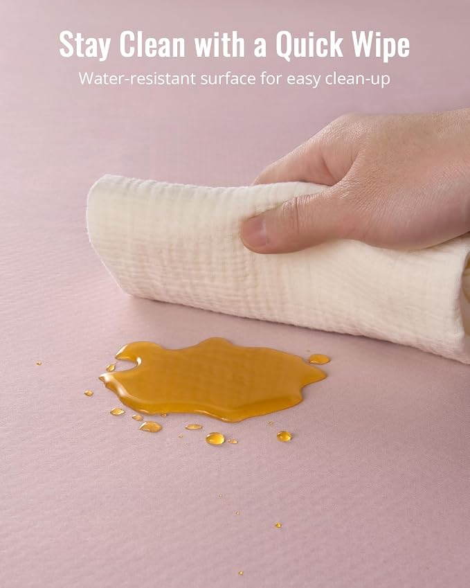 Blissful Diary Baby Splat Mat for Under High Chair, 50.4 x 50.4 Inch Wipeable - Image 6