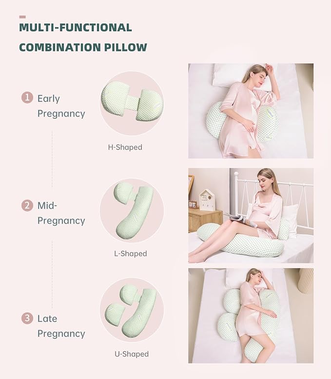 Pregnancy Pillow for Pregnant Women, Soft Pregnancy Body Pillow, Support for - Image 2