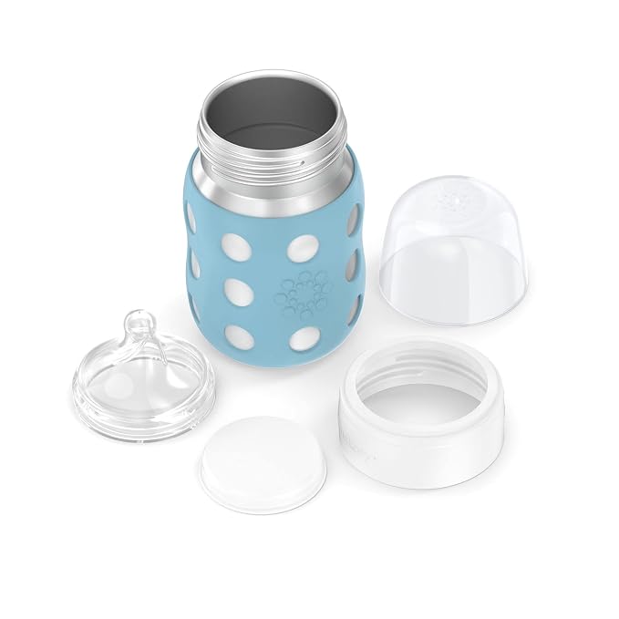 Lifefactory 8-Ounce Stainless-Steel Vacuum-Insulated Wide-Neck Baby Bottle - Image 4