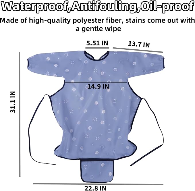 MOTEERLLU Coverall Baby Feeding Bib - Image 3
