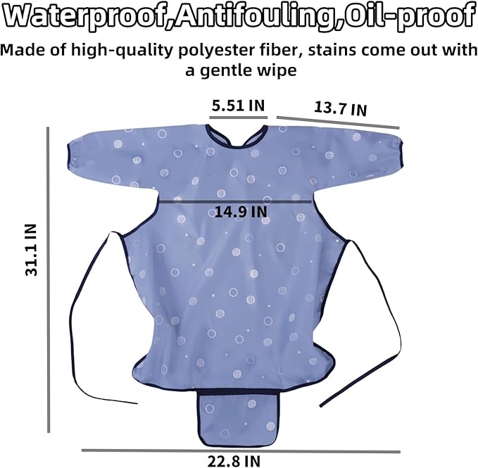 MOTEERLLU Coverall Baby Feeding Bib - Image 3