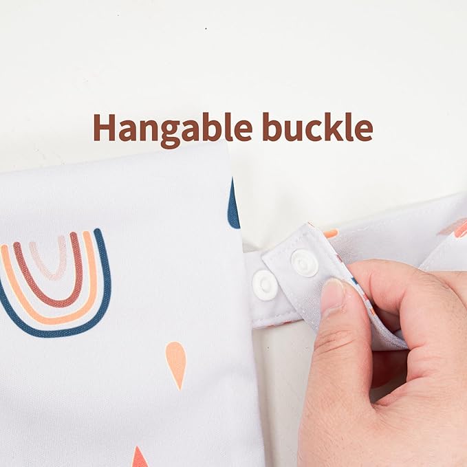 HappyFlute 9 Sets Newborn Baby Cloth Pocket Diapers Adjustable Reusable - Image 5