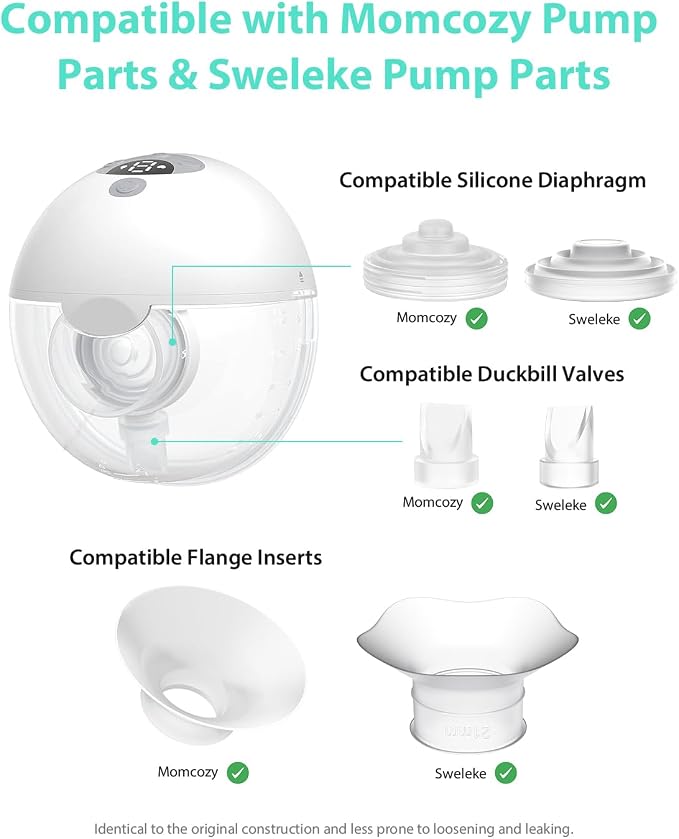 Wearable Breast Pump Replacement Set, Compatible - Image 3