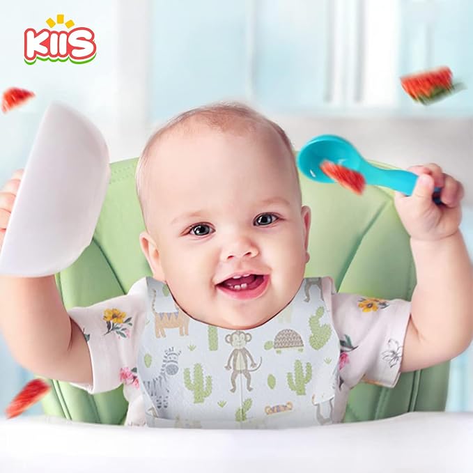 KIIS Disposable Baby Bibs for Baby Boys and Girls - Image 2