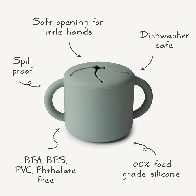 mushie Silicone Snack Cup | Spill Proof Food Container - Image 8