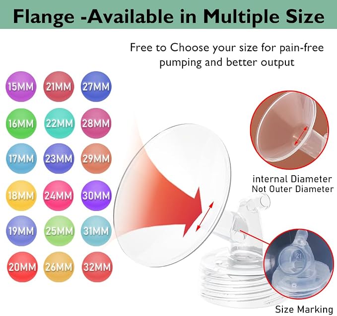 24mm Flange Pump Parts Compatible Spectra S1 S2 9 Breast Pumps Replacement - Image 2
