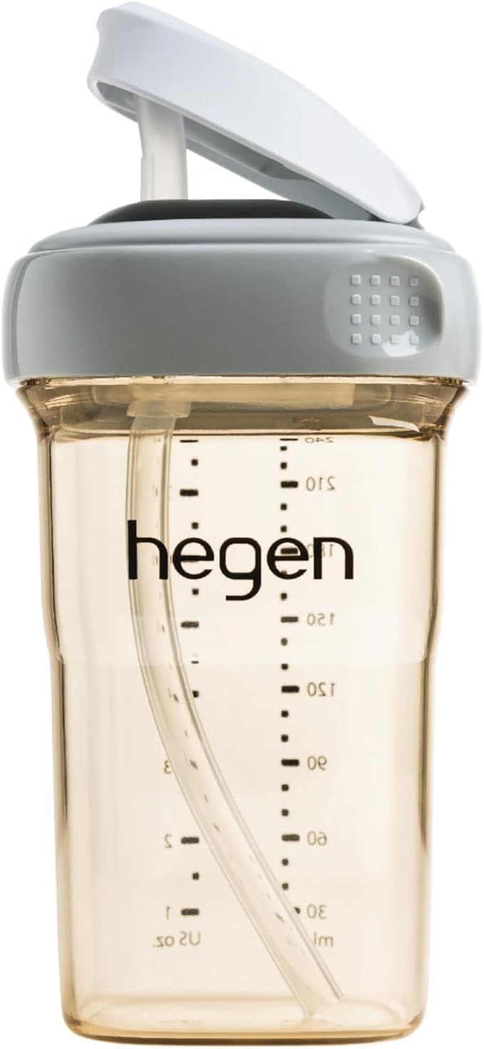hegen PCTO™ 240ml/8oz Straw Cup PPSU Grey by Hegen