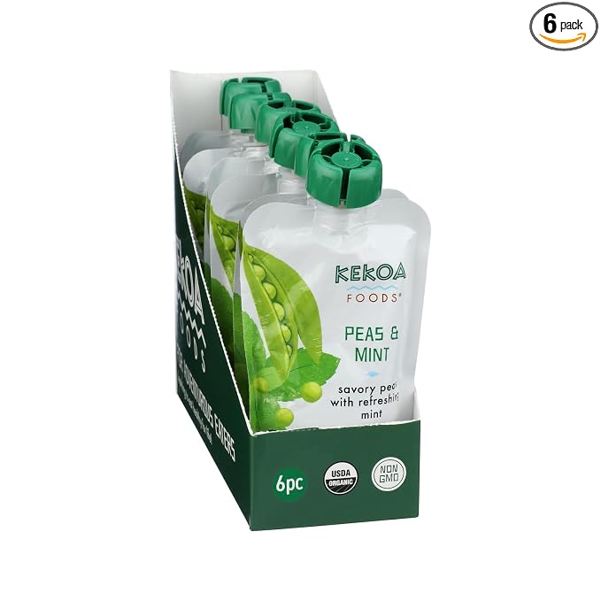 Kekoa Foods Peas & Mint Baby Food Purée | 100% USDA Certified-Organic by KekoaFoods