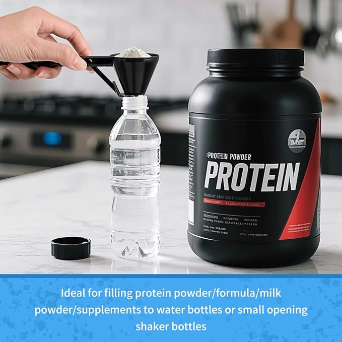 Measuring Scoop with Funnel for Filling Water Bottles with Protein Powder Milk - Image 4