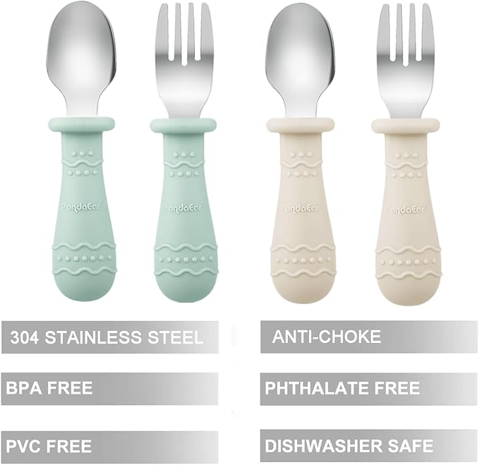 PandaEar Baby Feeding Set| 2 Pack Silicone Divided Suction Plate, 2 Set Toddler - Image 4