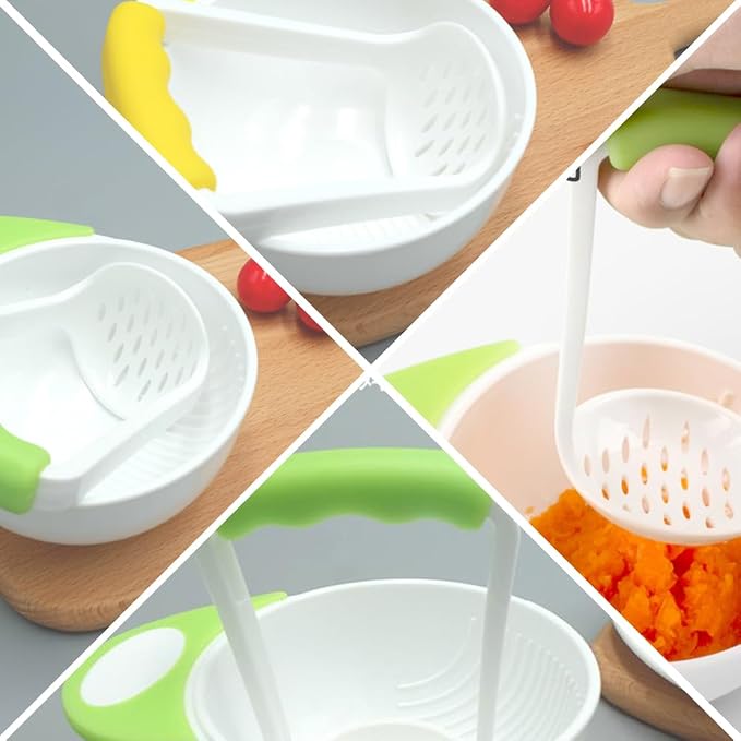 Mash and Serve Bowl, 2 Sets Food Masher Bowl Food Mill Portable Masher Maker - Image 9