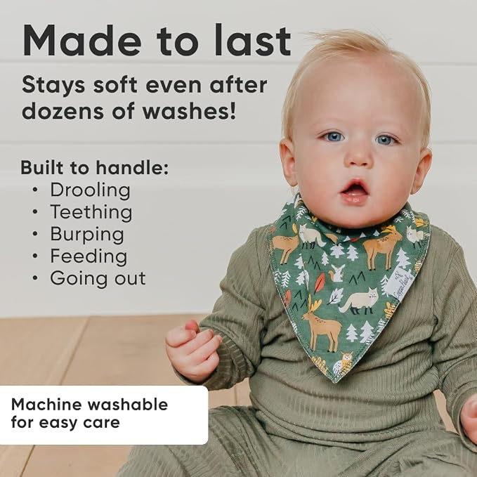 Copper Pearl 4 Pack Soft Cotton Baby Bibs - Image 4