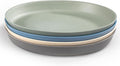 WeeSprout Bamboo Plates, Kid-Sized Dinnerware, Dishwasher Safe Melamine Dishware by WeeSprout