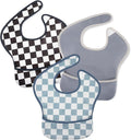 Mess Proof Baby Bib 3 Pack, Waterproof Led Weaning Baby Feeding Bibs by CivaruaKids