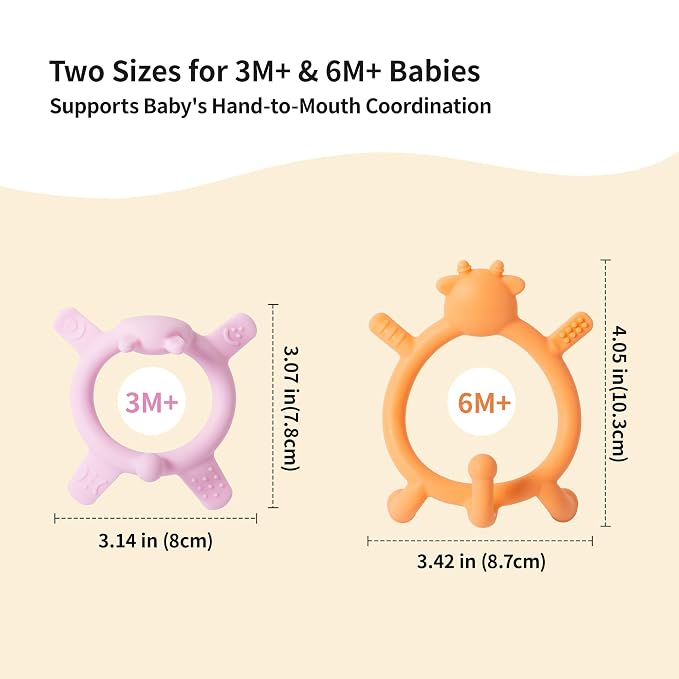 Pigeon Silicone Baby Teether – Multi-Textured Teething Relief Toys, Lightweight - Image 2