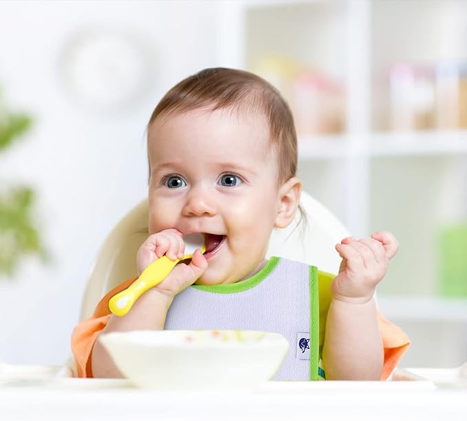 12 Pack Terry Drool Cotton Bibs, Unisex Baby Bibs - Image 5