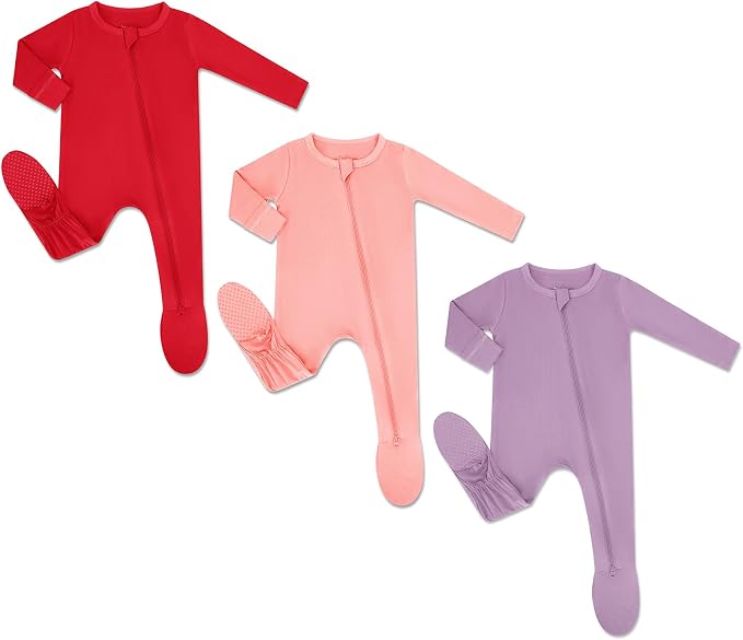 HAPIU Rayon from Bamboo Baby Footed Pajamas, 2 Way Zipper YKK, Footie by HAPIU