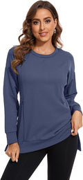 Smallshow Women's Nursing Tops Sweatshirt Long Sleeve Side Split Breastfeeding by Smallshow