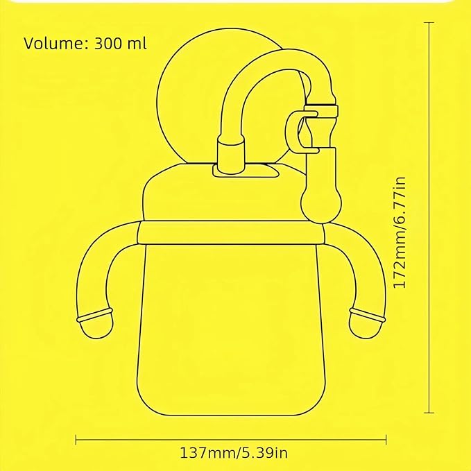 Drinking Cup With Whale Squirt, Weighted Sippy Cups With Adjustable Straps - Image 7