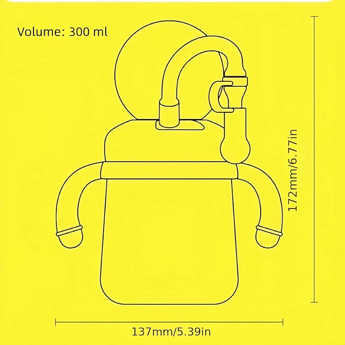 Drinking Cup With Whale Squirt, Weighted Sippy Cups With Adjustable Straps - Image 7