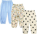MYGBCPJS Baby Boys Girls Cotton Linen Trousers Kids Casual Ankle Pants Loose by MYGBCPJS