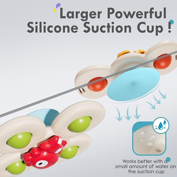 ALASOU 3PCS Suction Cup Spinner Toys - Image 2