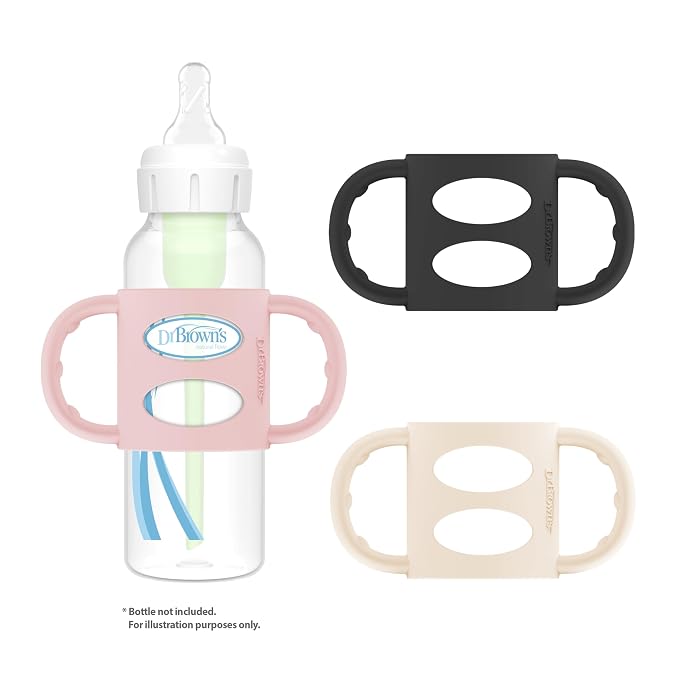 Dr. Brown's Narrow Baby Bottle Handles, 100% Silicone, Easy Grip Removable - Image 8