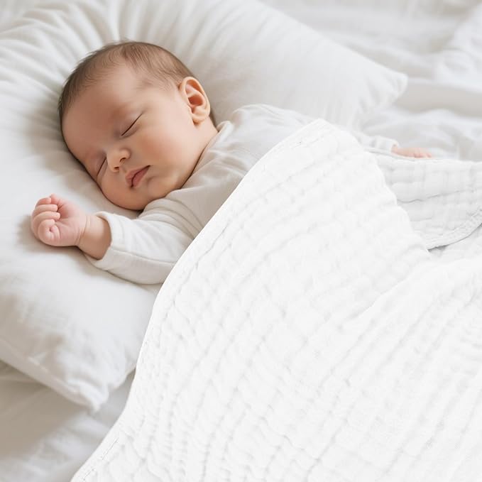 Muslin Hooded Baby Towels 100% Cotton ，Super Soft Muslin Baby Bath Towel - Image 5