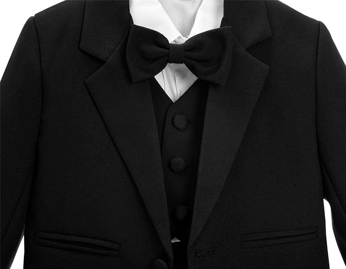 Dressy Daisy Baby Toddler Boy 5 Pcs Set Formal Tuxedo Suits No Tail Wedding - Image 6