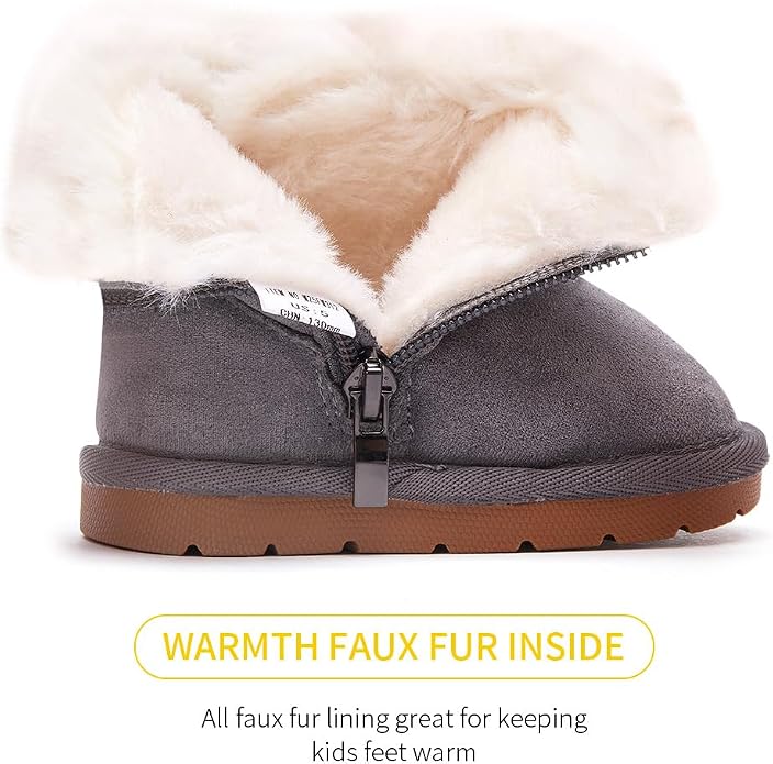 BMCiTYBM Girls Boys Snow Boots Warm Winter Fur Lined Baby Shoes - Image 4