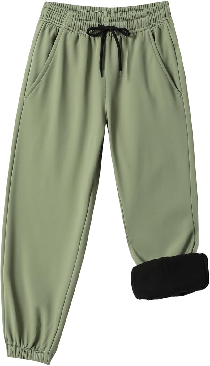 Toddler Fleece Lined Warm Joggers by XiaoLongRen