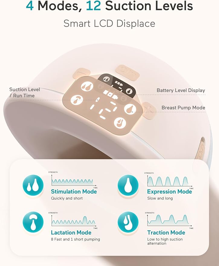 Paruu Hands Free Breast Pump P16, Wearable Breast Pump Electirc Portable - Image 2