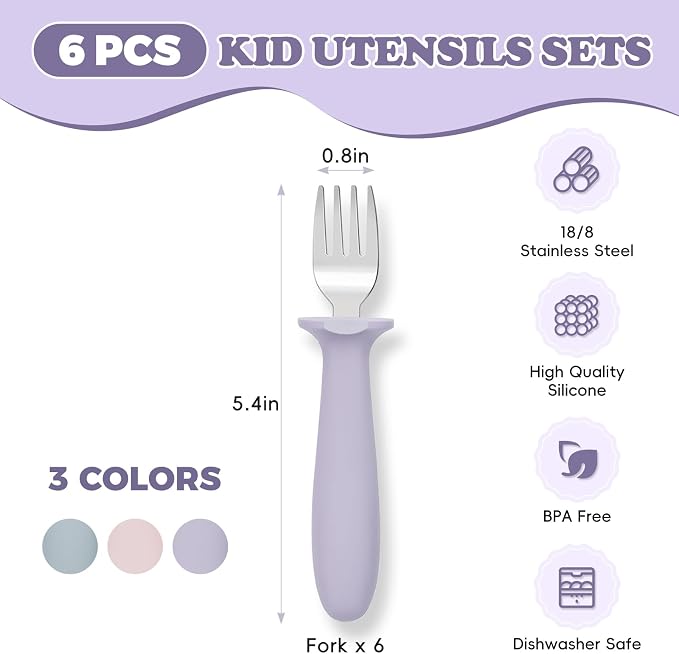 6 PCS Toddler Forks Set - Image 2
