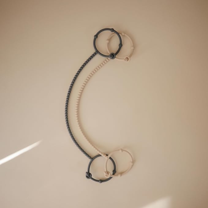 mushie Adjustable Silicone Toy Straps 2-Pack | Baby Accessories Holder - Image 3