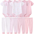 Baby Layette Set Baby Boys' 9-Piece Bodysuits Pants Set Toddler Girl Boy Unisex by Kiddiezoom