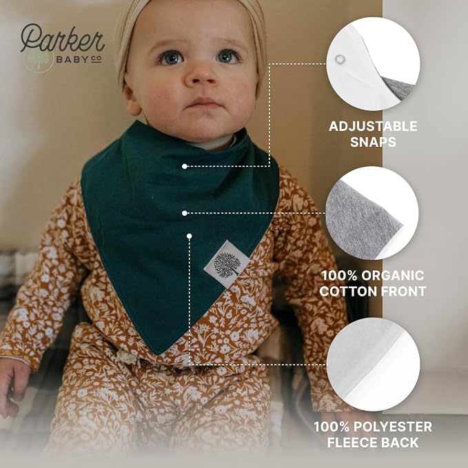 Parker Baby Bandana Drool Bibs 8 Pack Baby Bibs - Image 4