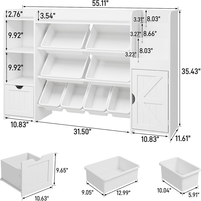 Vabches 55" Large Kids Toy Organizer - Image 2