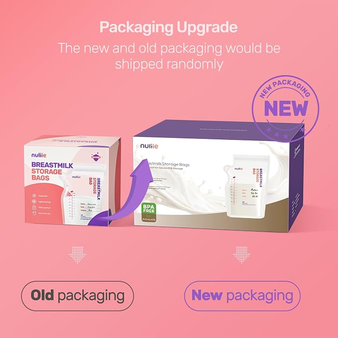 Nuliie 50 Pcs Breastmilk Storage Bags, 8 OZ Breast Milk Storing Bags, Milk - Image 2
