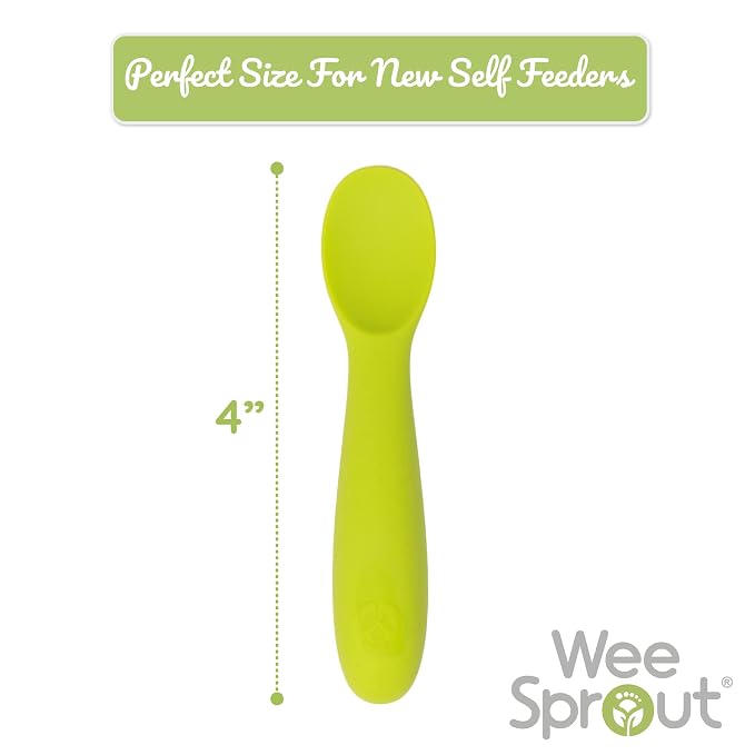 WeeSprout Baby Spoons for Self Feeding 6 Months +, Soft & Durable Silicone - Image 6