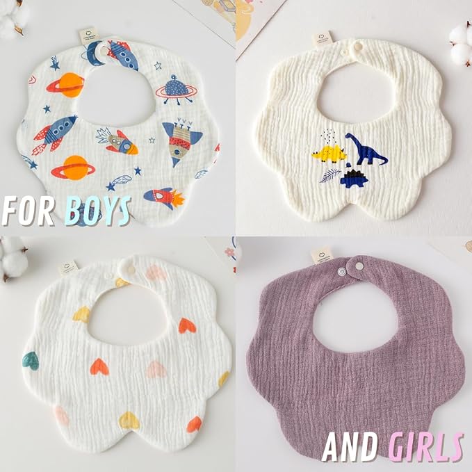 4 Pack Baby Bandana Bibs - Image 2