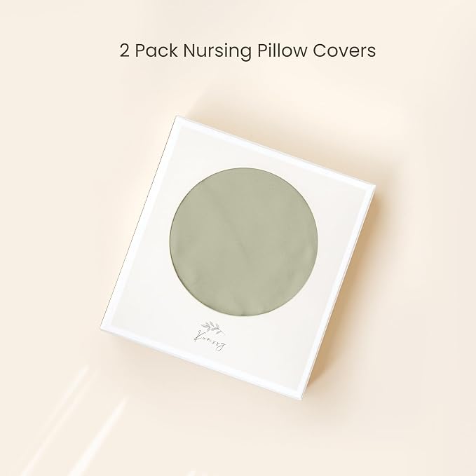 Konssy 2 Pack Nursing Pillow Covers, Stretchy and Soft Nursing Cover - Image 6