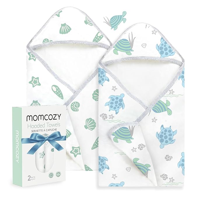 Momcozy Baby Towel with Hooded-Original Design Baby Towel Set -Soft & by Momcozy