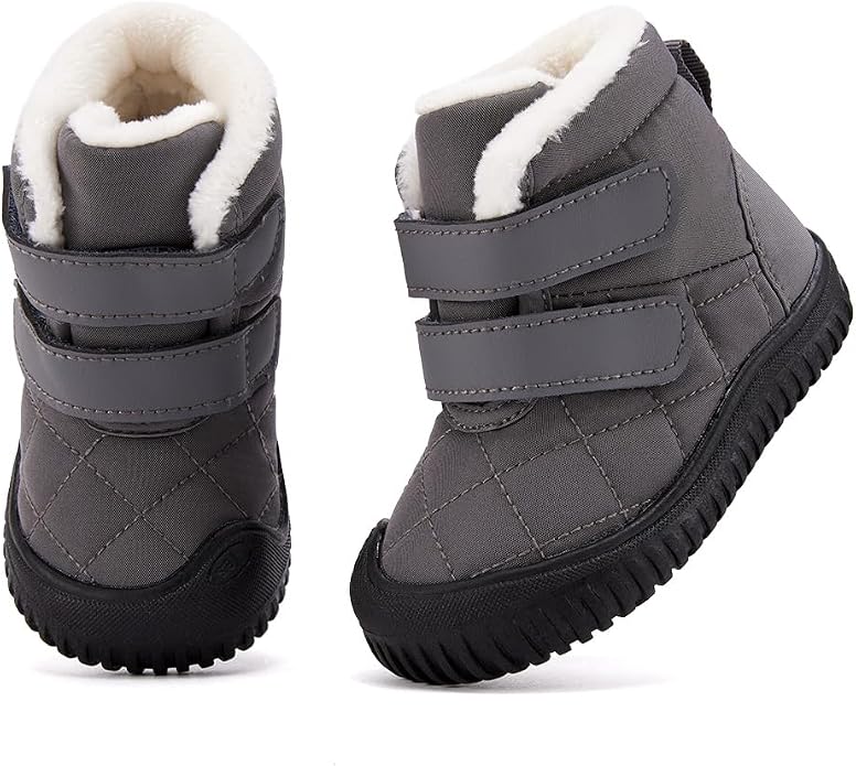 BMCiTYBM Toddler Baby Snow Boots Winter Shoes Boys Girls Cold Weather Baby Faux - Image 3