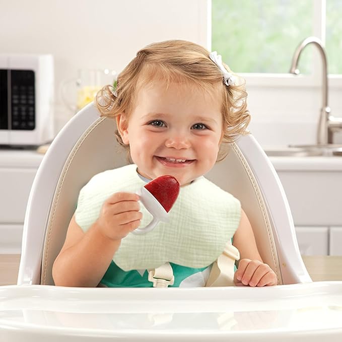 EllieHouse Baby Bibs for Girls Boys 8 Pack Muslin Drool Teeth Drooling Teething - Image 2