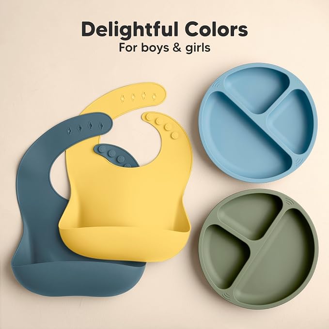 KeaBabies 2-Pack Silicone Baby Bibs - Image 7