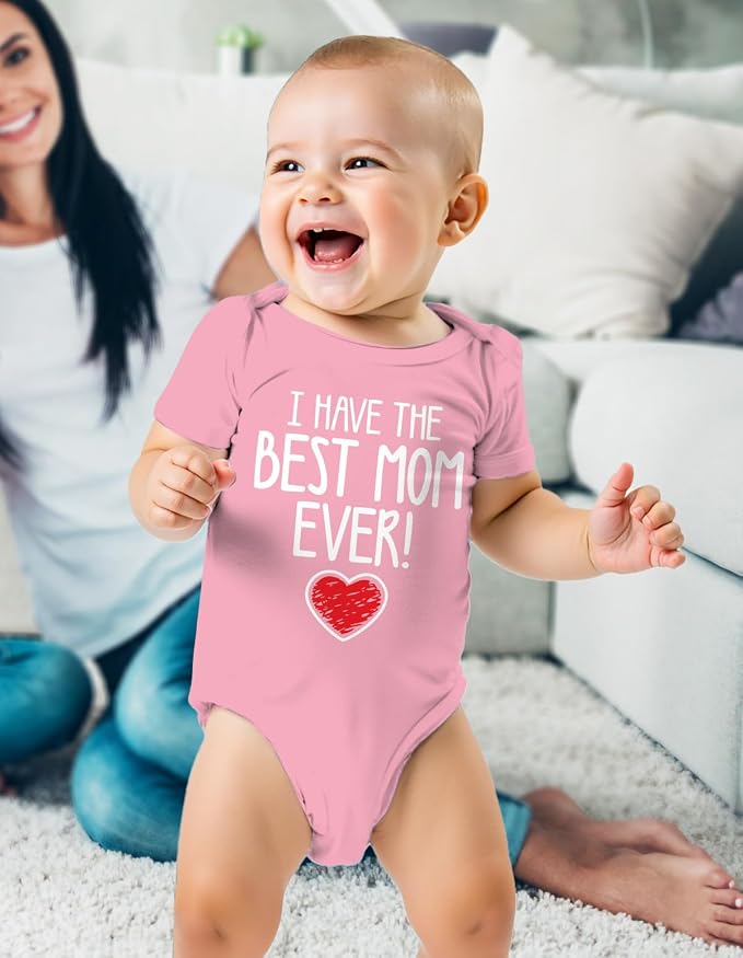 Tstars I Have the Best Mom Ever Baby Bodysuit Newborn Outfit Gift - Image 2